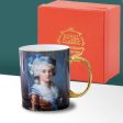 Royal Classic Luxury Premium Oil Painting Tea Coffee Mugs 24 K Gold Plated Bone China Porcelain Online Hot Sale