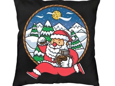 Santa Claus Run Decorative Cristmass Woven Luxury Pillowcases Online