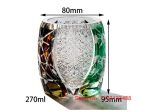 Private Collections  Royal Court Black Green Planet Japanese Edo Kiriko Whiskey Crystal Diamond Cut Glass Fashion