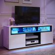 Modern Elegant TV Stand Tables With Storage Cabinets and LED Lights Online Sale