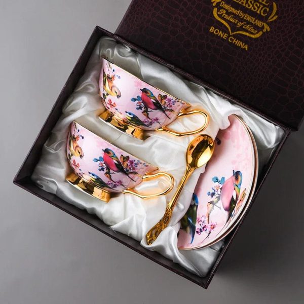 Royal Classic italian  Art Coffee and Tea Set 24 K Gold Plated Bone China Porcelain Online