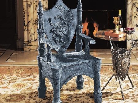 Dragon of Upminster Castle Medieval Throne Armchair By artist Monte M. Moore For Cheap