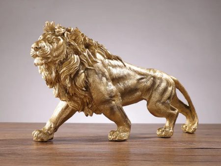 Majestic Golden Lion King Statue Online Hot Sale