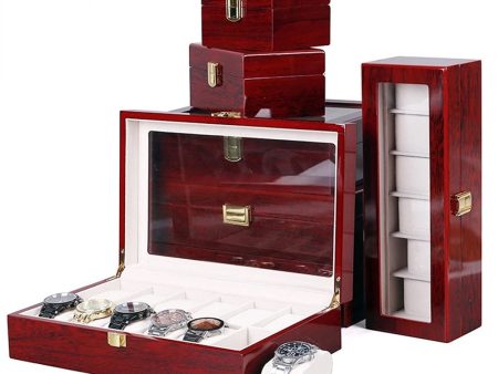 Luxury Wood Watch Storage Orgonizers Boxes for 2 3 5 6 10 12 Slots Online