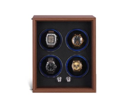 Automatic Luxury Four Slots Watch Ultra Quiet Winder Multimode Antimagnetic With LED Lights and USB DC Supply