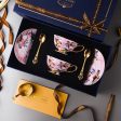 Royal Classic italian  Art Coffee and Tea Set 24 K Gold Plated Bone China Porcelain Online