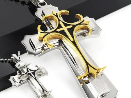 Ambasador Cross Amulet Pendant Necklace for Men Supply