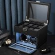 Luxury Watch Winders for Mechanical Watches and  Watch Case Box Organizer with LED and DC Adapter For Cheap