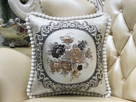 Luxury Decorative Embroidery Pillowcases With Floral Flowers For Discount