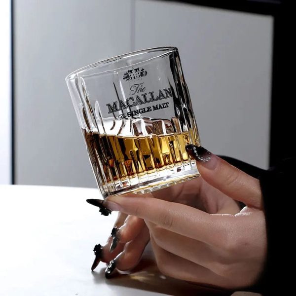 Private Collection New Macallan Signature Single Malt  Crystal Faceted  Whiskey Lead-Free Glasses Online Sale