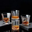 Private Collections Design Whiskey Brandy Crystal Diamond Cut Glass Discount