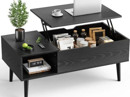 Modern Lift Top Coffee  Computor Table With Storage Shelf and Hidden Compartment For Sale