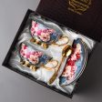 Royal Classic Premium Coffee and Tea Set 24 K Gold Plated Bone China Porcelain Online Sale