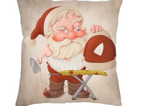 Santa Claus Prepair for Cristmass Decorative Woven Luxury Pillowcases on Sale