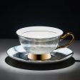 Royal Classic Imperial Coffee and Tea Set 24 K Gold Plated Bone China Porcelain For Sale