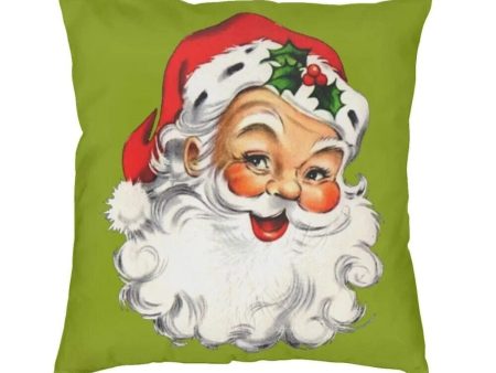 Santa Claus Wishing Marry Cristmass Decorative Woven Luxury Pillowcases For Cheap