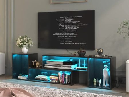 Modern Deformable TV Stand Tables With Storage and LED Lights Discount