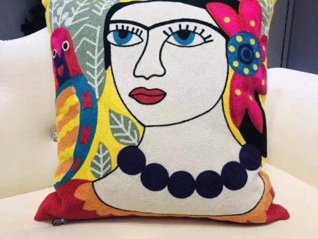 Picasso Art Series Abstract Embroidered Single-sided Polyester Pillowcases With Zipper For Discount