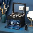 Luxury Watch Winders for Mechanical Watches and  Watch Case Box Organizer with LED and DC Adapter For Cheap