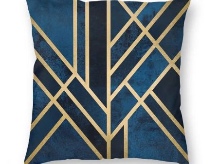 Art Deco Geometric Graphic  Design Midnight Throw Polyester Pillow Cover Online Sale