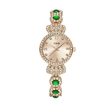 Malachite Green Luxury Inlaid Diamonds Crown Quartz  Women s Watch on Sale