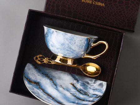 Royal Classic Imperial Coffee and Tea Set 24 K Gold Plated Bone China Porcelain For Sale