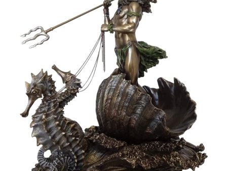 Ancient Greek God of The Sea Poseidon on the Seahorse Statue Sale