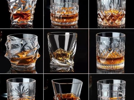 Private Collections Design Whiskey Brandy Crystal Diamond Cut Glass Discount