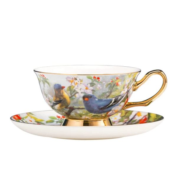 Royal Classic Luxury Premium English Afternoon Style Tea Cofee Sets For Two 24 K Gold Plated Bone China Porcelain Online