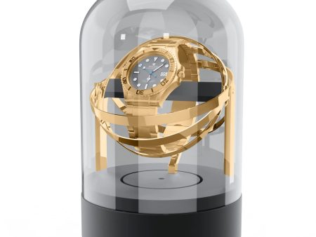 Luxury Automatic Space Age Orbiting Gyroscope Design Watch Winder Fine Stand Case With USB Power Adapter For Discount