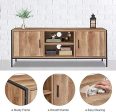 Modern Elegant Brown Affordable TV Stand  With Storage Cabinets Online