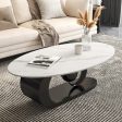 Modern Luxury Elegant Black and Golden Marble Effect Single Coffee Tables Online Sale