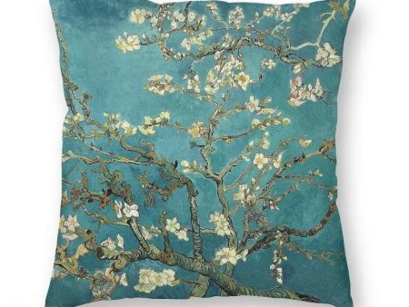 Original Vincent Van Gogh Art Blossoming Almond Tree  Double Printed With Zipper Polyester Pillowcases Online