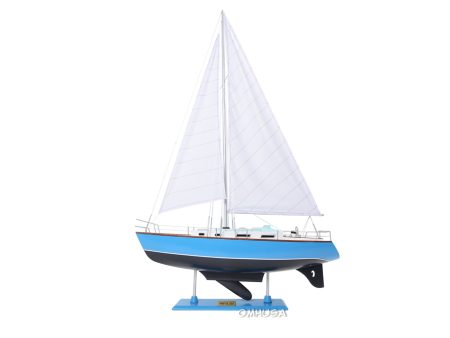 Bristol Yacht Sailboat  Wood Blue Model Yacht Assembled Online