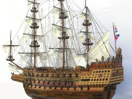 HMS Sovereign Of The Seas Royal Navy Tall Ship X Large One of a Kind Wood Model Ship Assembled Online