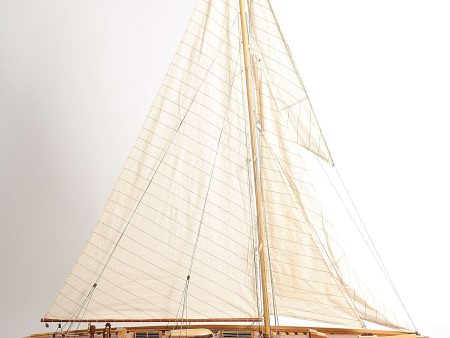 America s Cup Shamrock V is the J Class Classic Sailing Yacht Open Hull Medium Wood Model Discount