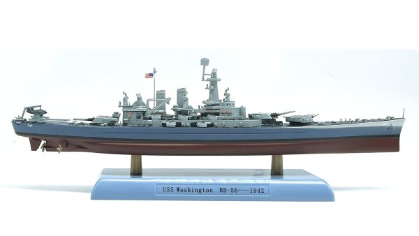 US Navy USS Washington BB-56 Battleship Desk Display WWII Ship Diecast Model Sale