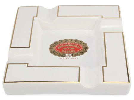 Ceramic Large Designer Cigars Ashtray Hoyo de Monterrey de Jose Gerner With Real Gold Leaf Online now