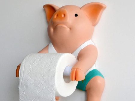 Pig Style Bathroom Toilet Paper Holder Wall Mounted Fashion