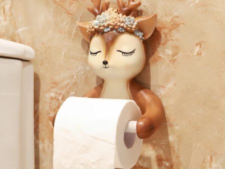 Decorative Deer Toilet Paper Roll Holder Bathroom Wall Mounted Online Sale