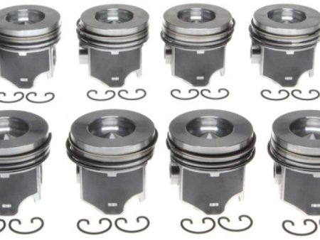 Mahle OE 10-15 GM Trucks & Camaro 6.2L Floating Pin Flat Top Piston Set w  Rings (Set of 8) Sale