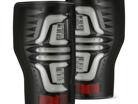 AlphaRex 17-19 Ford F250 Super Duty PRO-Series LED Tail Lights Jet Black (w o Blind Spot Sensor) Supply