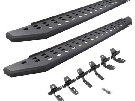 Go Rhino 2022 Toyota Tundra Crew Max 4dr RB20 Kit w RB20 Running Board + Brkts - Tex. Blk For Cheap