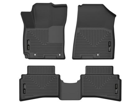 Husky Liners 20-22 Hyundai Venue WeatherBeater Front & 2nd Seat Floor Liners - Black Fashion