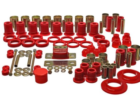 Energy Suspension 78-87 Oldsmobile Cutlass 442 F-85 Europa Red Hyper-flex Master Bushing Set Online Sale