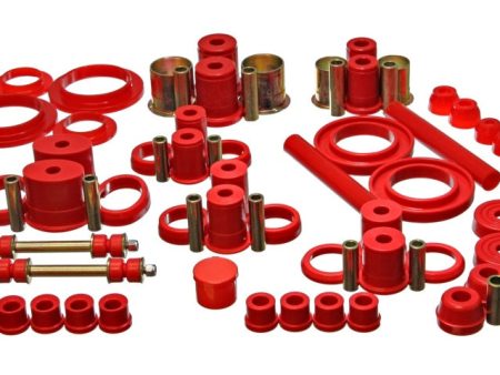 Energy Suspension 94-98 Ford Mustang Red Hyper-flex Master Bushing Set Online Hot Sale