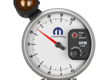 Autometer Mopar 5in   10k RPM   Pedestal Mount White Tachometer w  Shift Light Sale