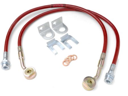 JKS Manufacturing Jeep Wrangler TJ LJ HD Extended Brake Line Kit - Front For Cheap